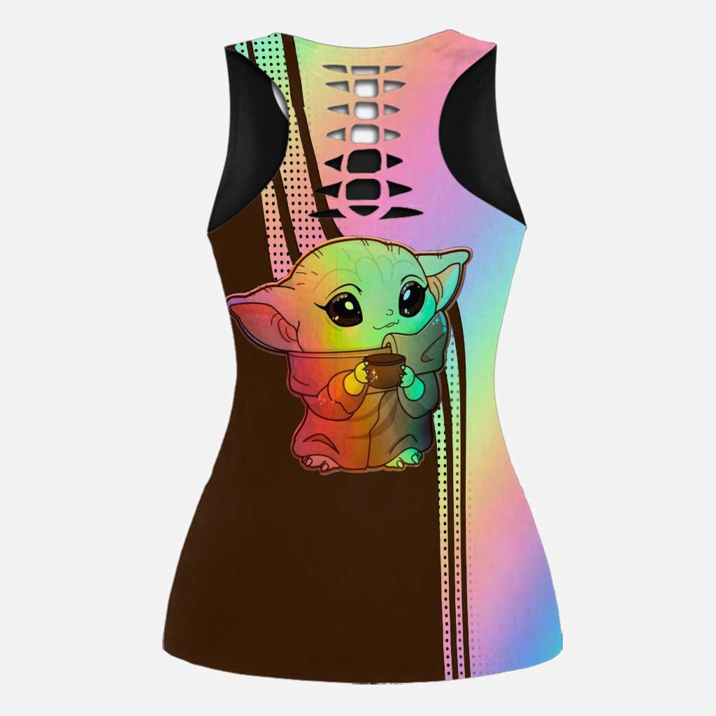 Cute Master - The Force Hollow Tank Top and Women Shorts