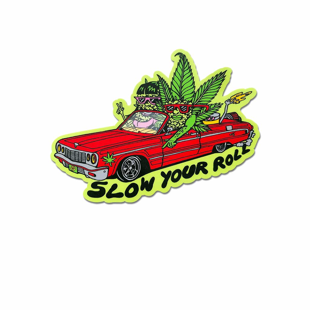 Slow Your Roll - Weed Decal Full