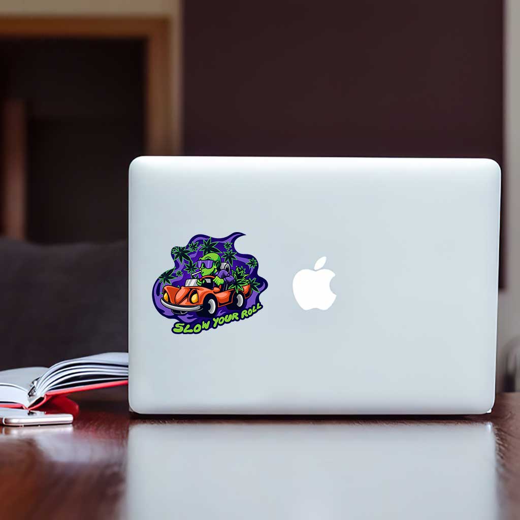 Slow Your Roll - Weed Decal Full