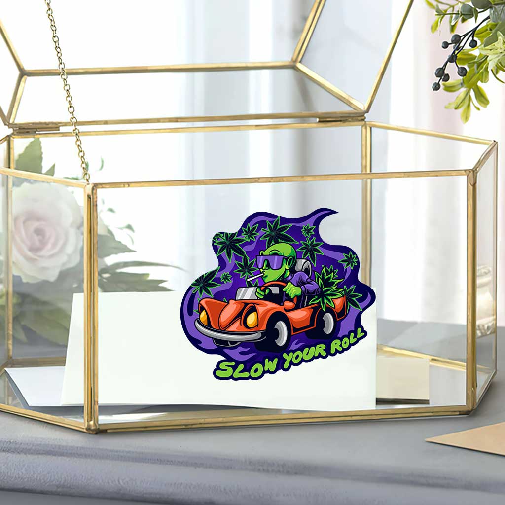 Slow Your Roll - Weed Decal Full