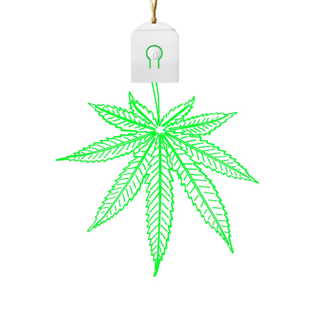 High Life - Christmas Weed Shaped Led Acrylic Ornament
