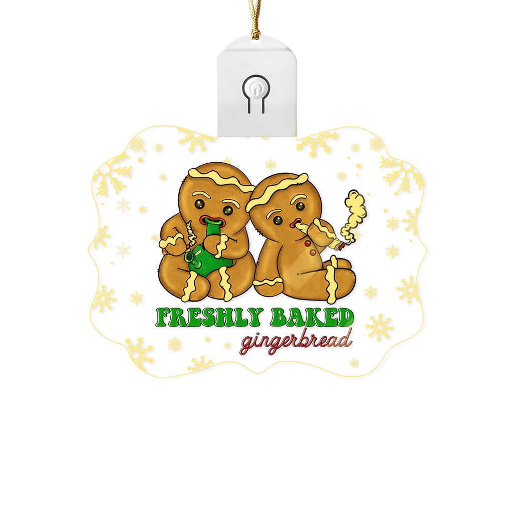 High Life - Christmas Weed Shaped Led Acrylic Ornament