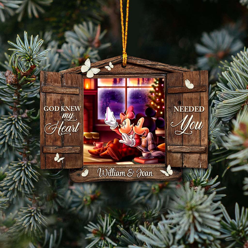 God Knew My Heart - Personalized Christmas Mouse Ornament (Printed On Both Sides)