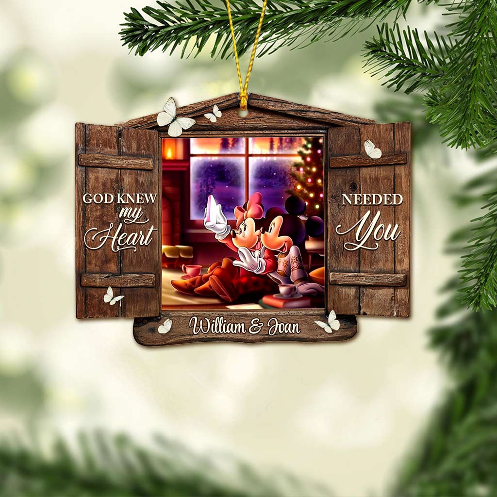 God Knew My Heart - Personalized Christmas Mouse Ornament (Printed On Both Sides)