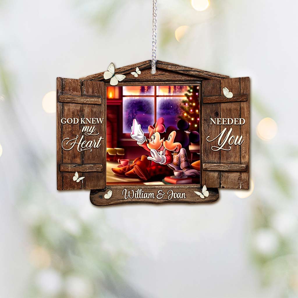 God Knew My Heart - Personalized Christmas Mouse Ornament (Printed On Both Sides)