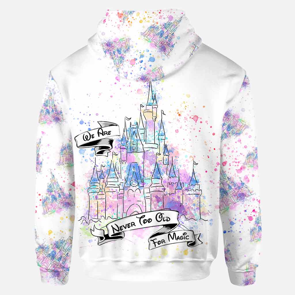 We Are Never Too Old For Magic Castle - Personalized Mouse Hoodie And Leggings