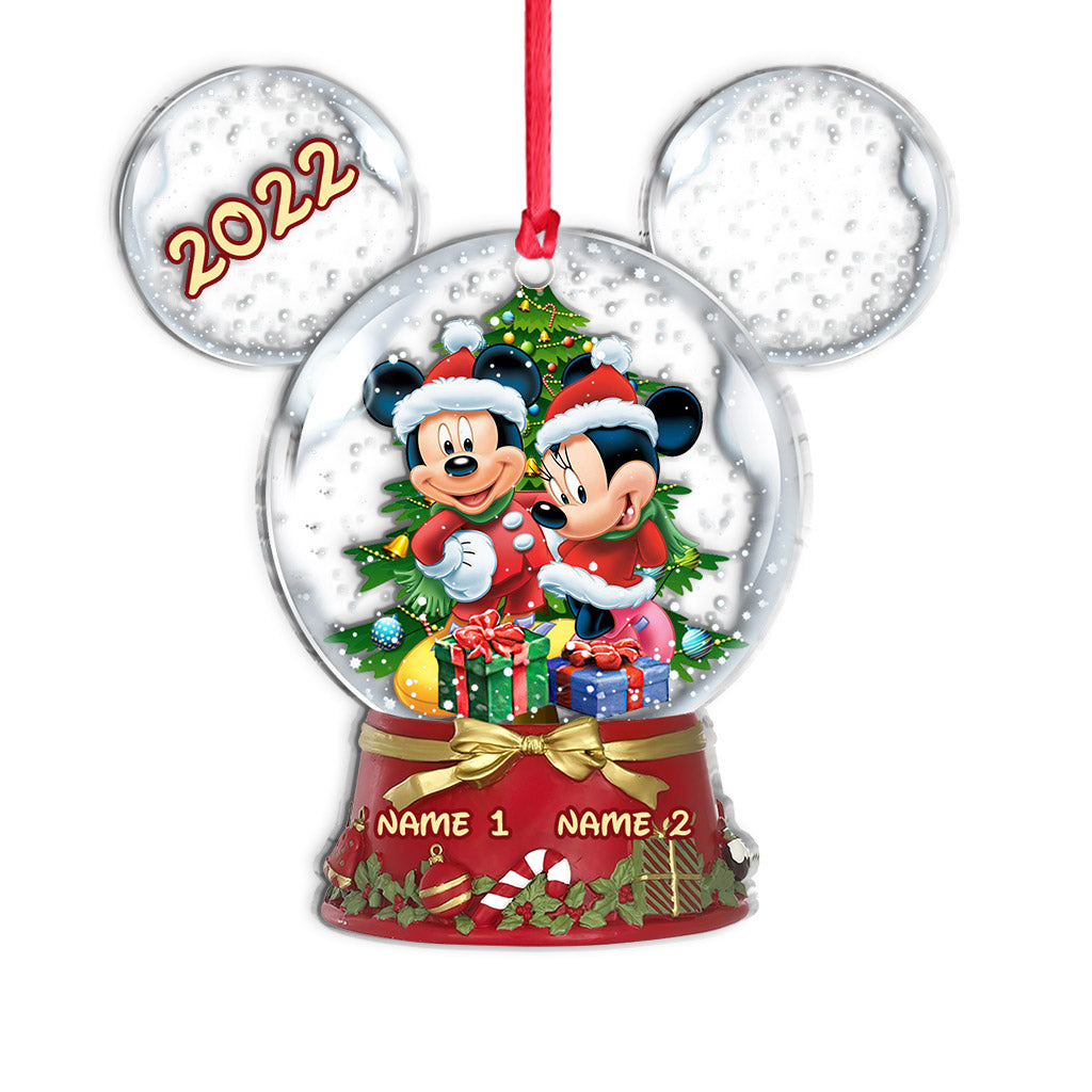 Walking In A Winter - Personalized Wonderland Mouse Transparent Ornament