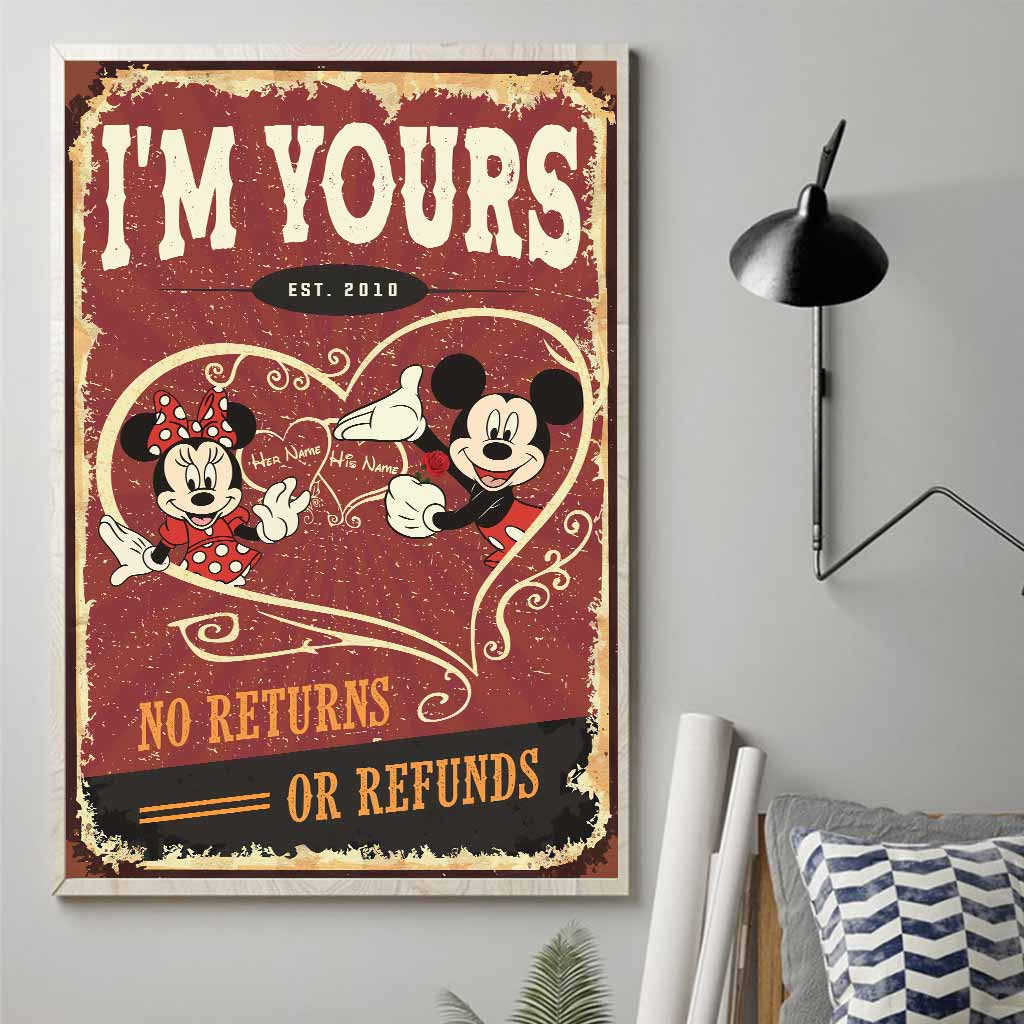 I'm Yours No Returns Or Refund - Personalized Mouse Poster