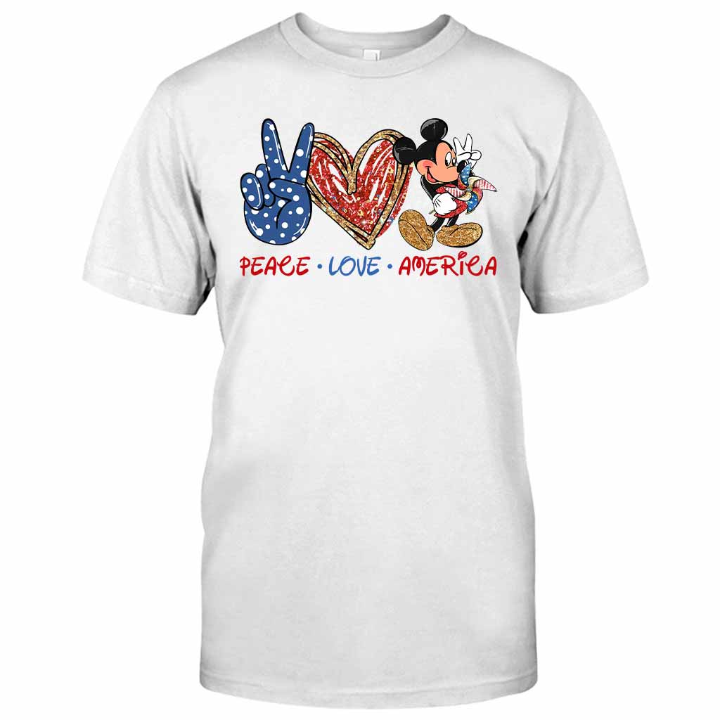 Peace Love Mouse Ears - Independence Day T-shirt and Hoodie