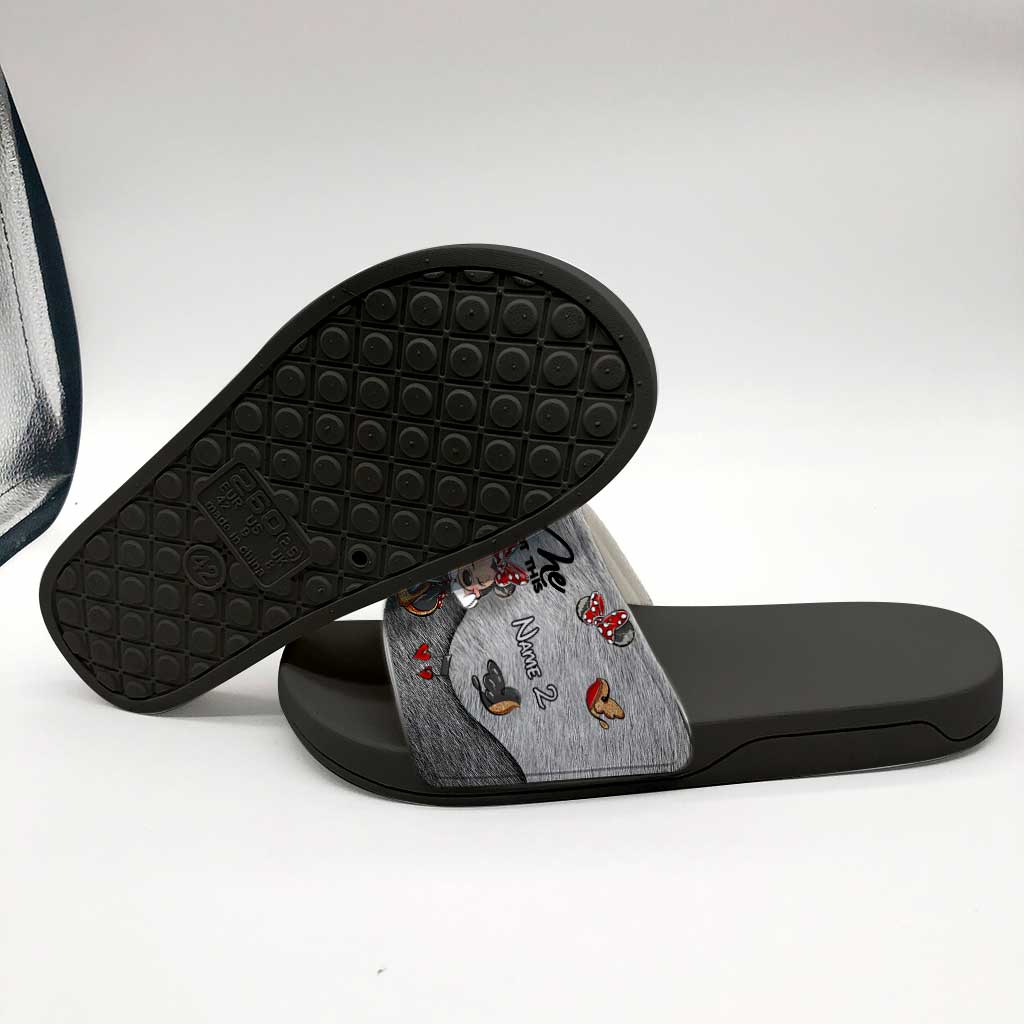 You And Me We Got This - Personalized Couple Mouse Slide Sandals