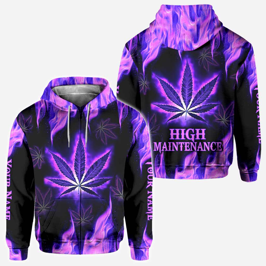 High Maintenance - Personalized Weed All Over T-shirt and Hoodie