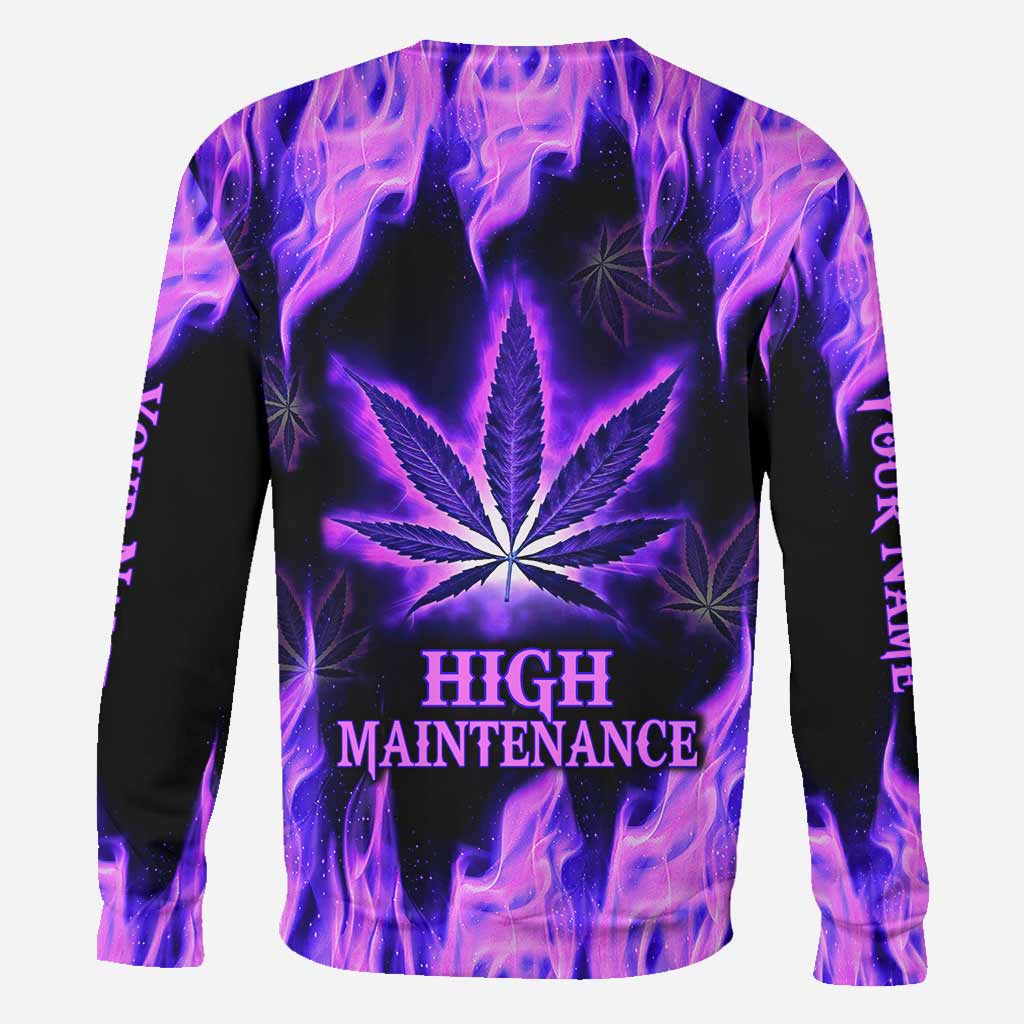 High Maintenance - Personalized Weed All Over T-shirt and Hoodie