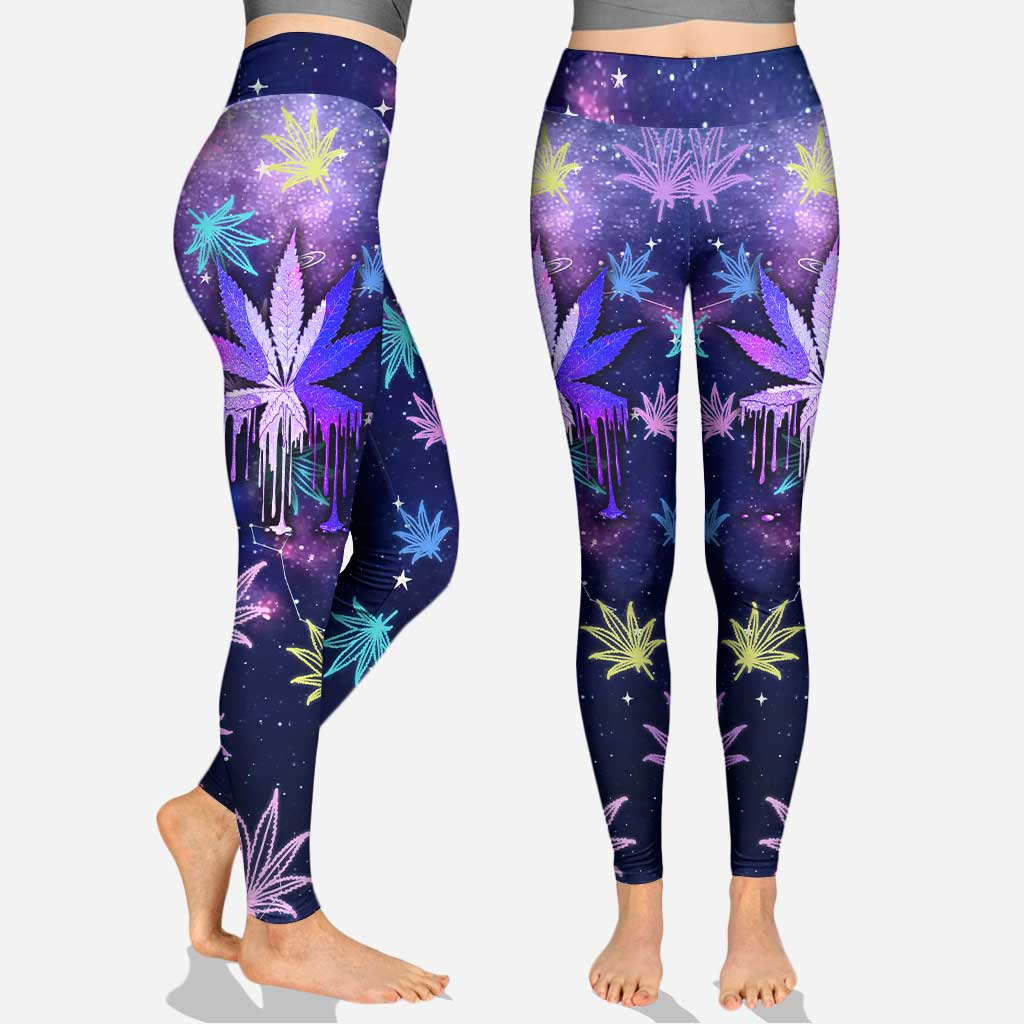 Get High Galaxy - Personalized Weed Hollow Tank Top and Leggings