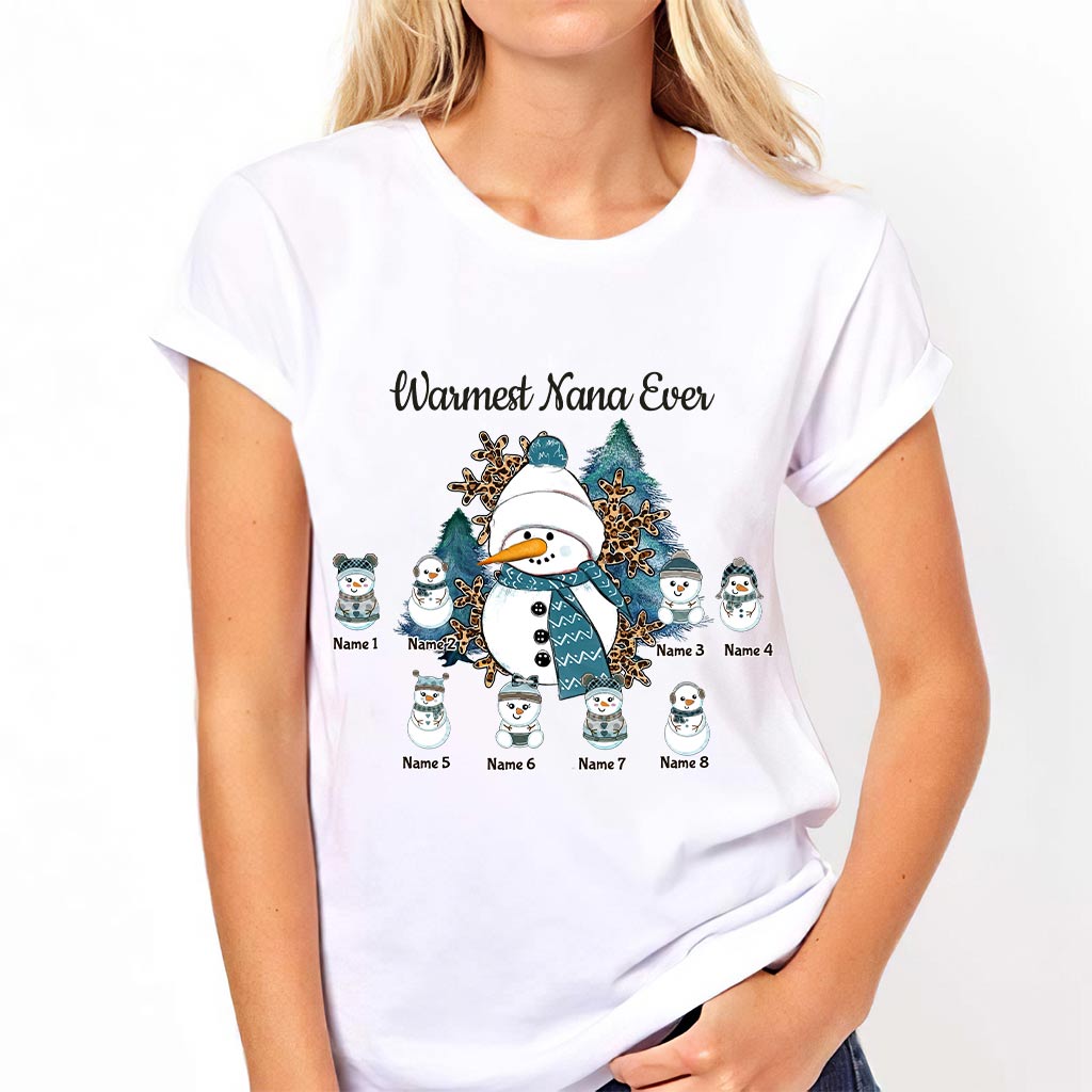 Warmest Grandma Ever - Personalized Christmas T-shirt and Hoodie