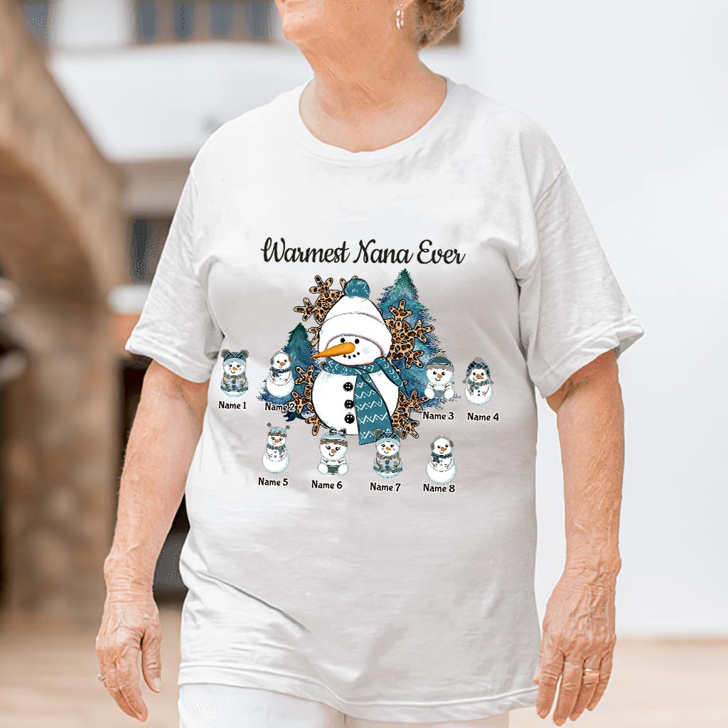 Warmest Grandma Ever - Personalized Christmas T-shirt and Hoodie