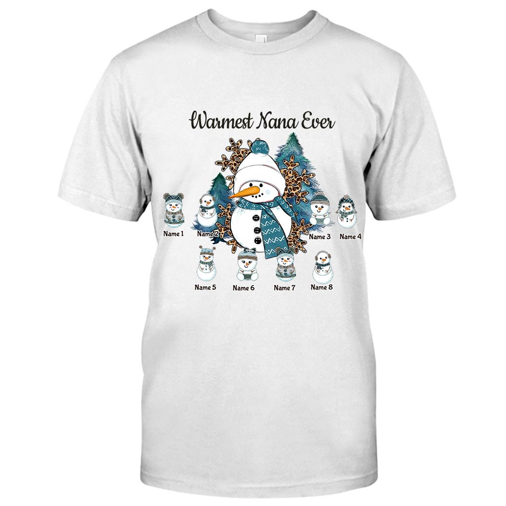 Warmest Grandma Ever - Personalized Christmas T-shirt and Hoodie
