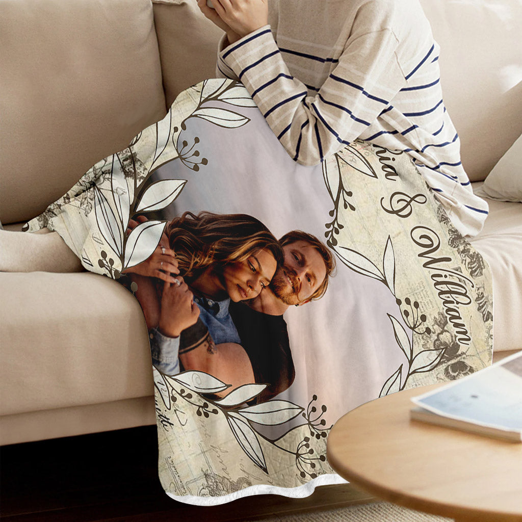 Forever And Always - Personalized Couple Blanket