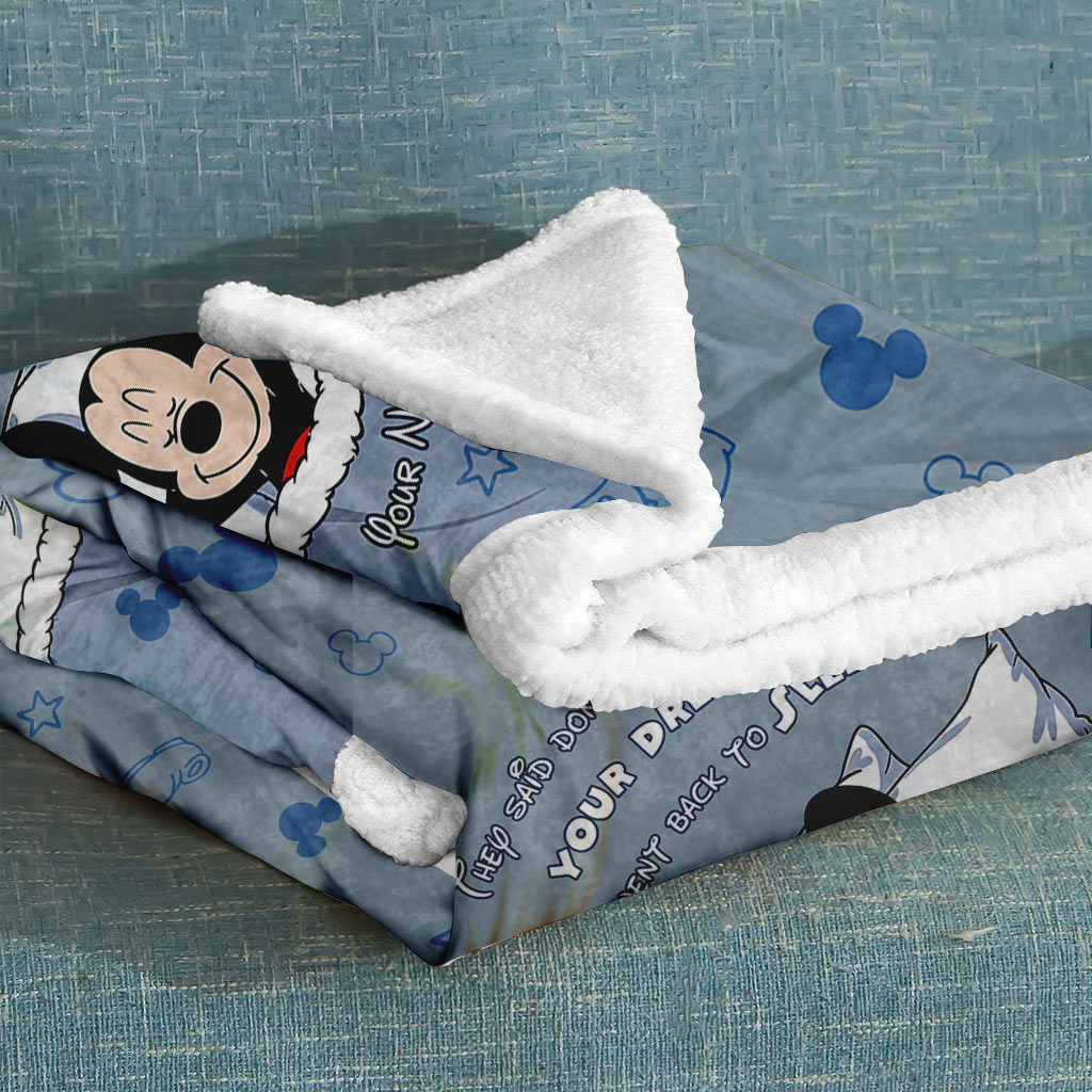 Don't Give Up On Your Dream - Personalized Mouse Blanket
