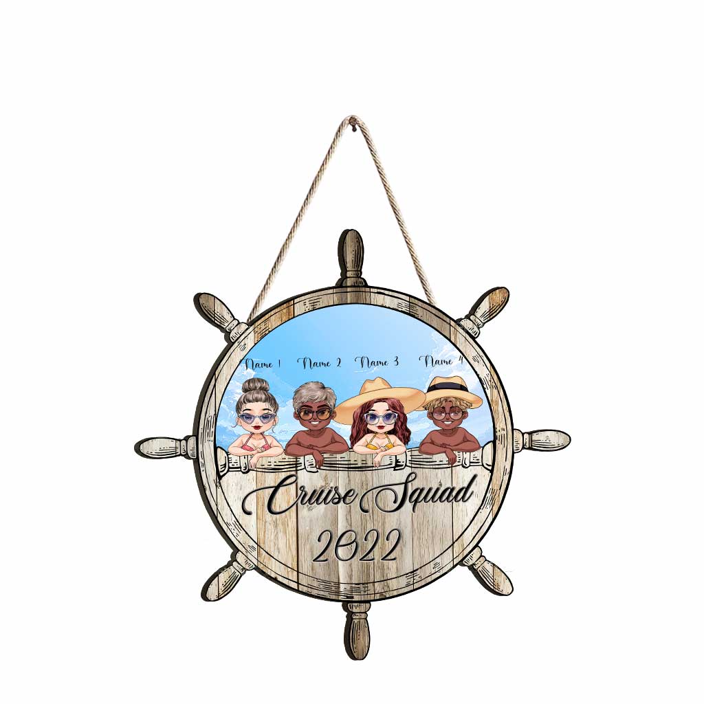 Cruise Squad - Personalized Bestie Wood Sign