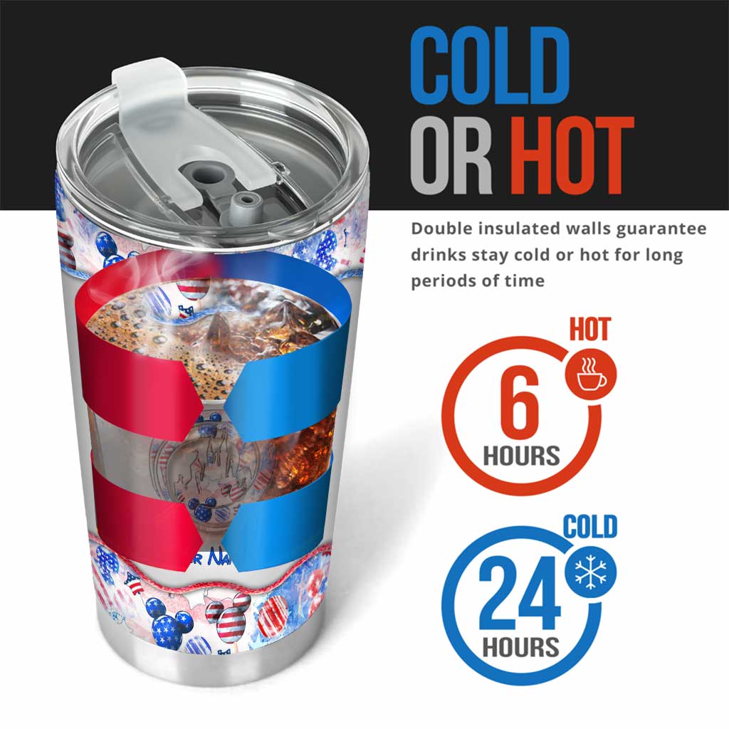 Happy 4th Of July - Personalized Independence Day Mouse Tumbler