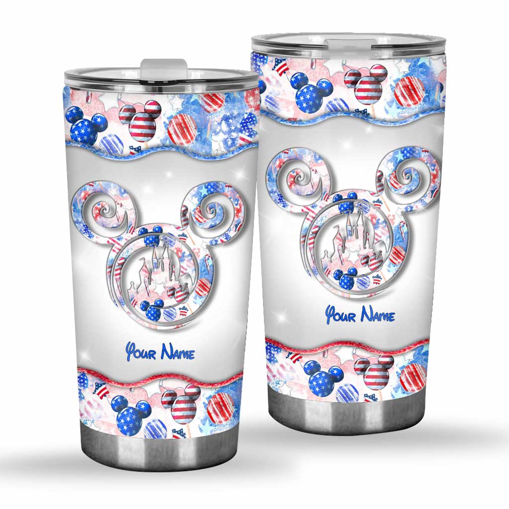 Happy 4th Of July - Personalized Independence Day Mouse Tumbler