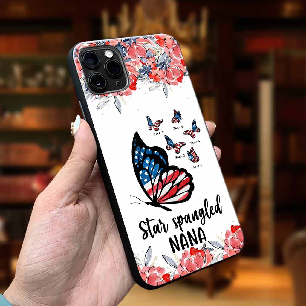 Star Spangled And Grandkids Patriotic - Personalized Independence Day Grandma Phone Case