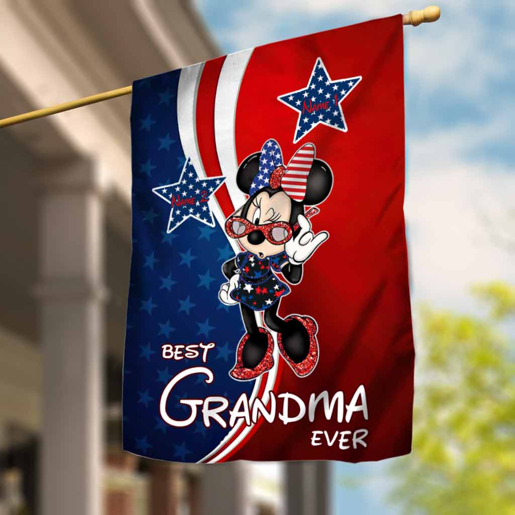 Best Grandma Ever - Personalized Mouse House Flag
