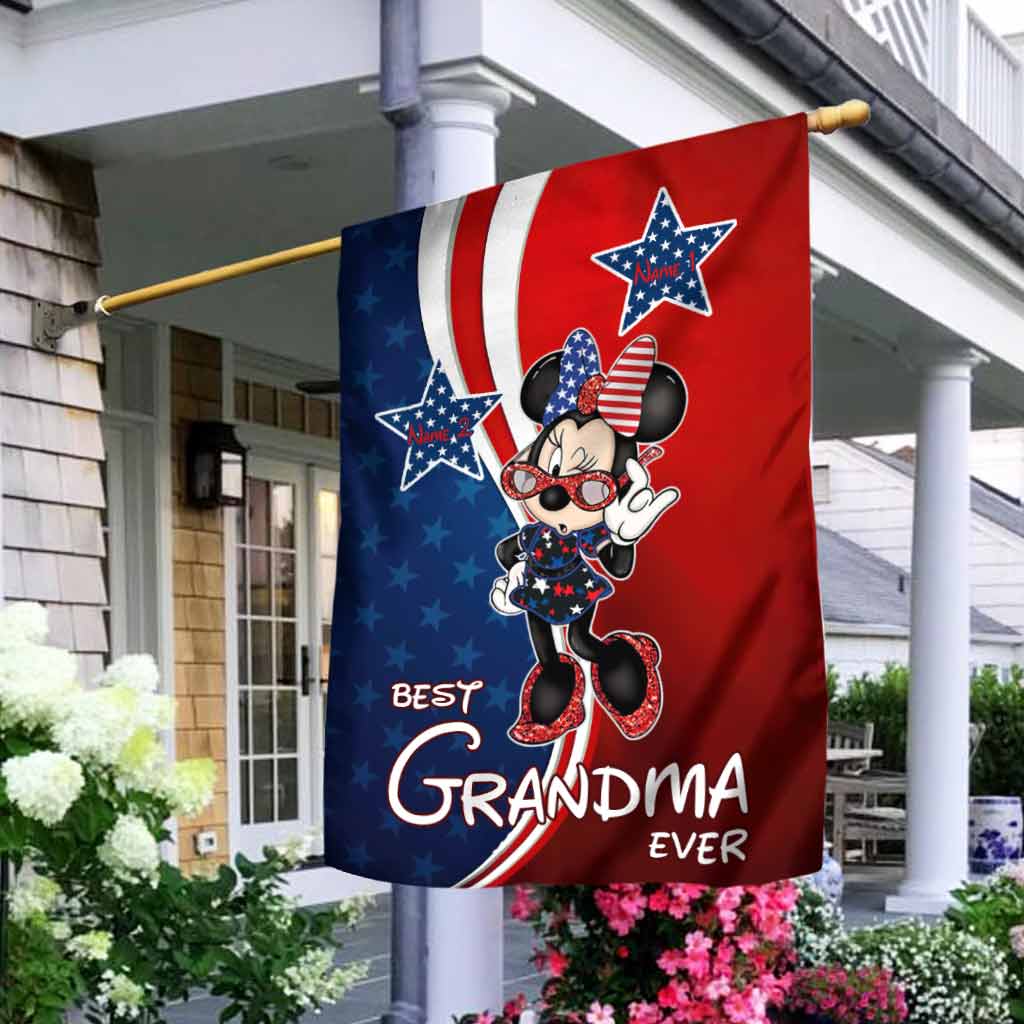 Best Grandma Ever - Personalized Mouse House Flag