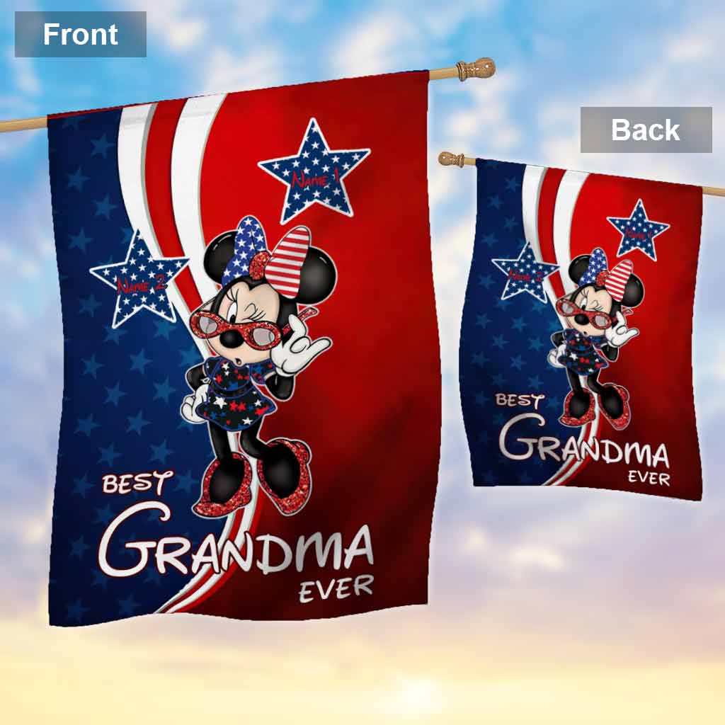 Best Grandma Ever - Personalized Mouse House Flag