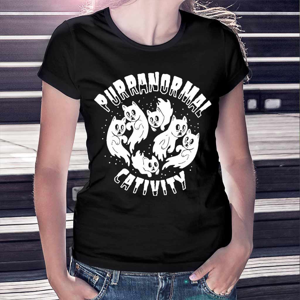 Purranormal Cativity Halloween - Cat T-shirt And Hoodie 082021