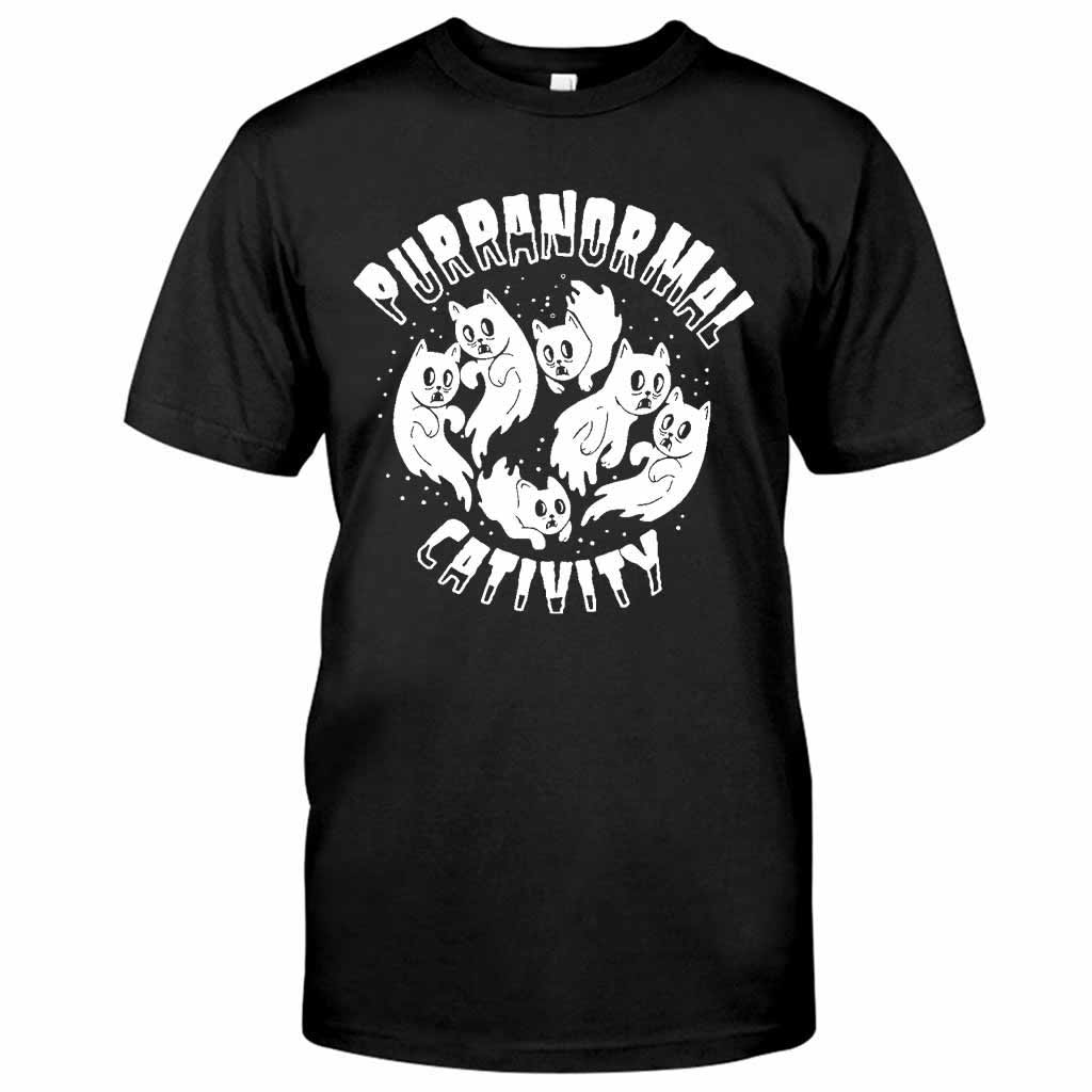 Purranormal Cativity Halloween - Cat T-shirt And Hoodie 082021