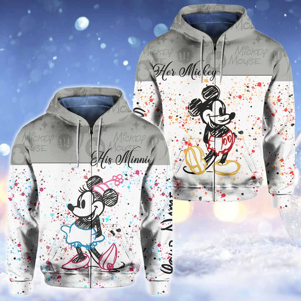 Magical Couple - Personalized Couple Mouse Hoodies