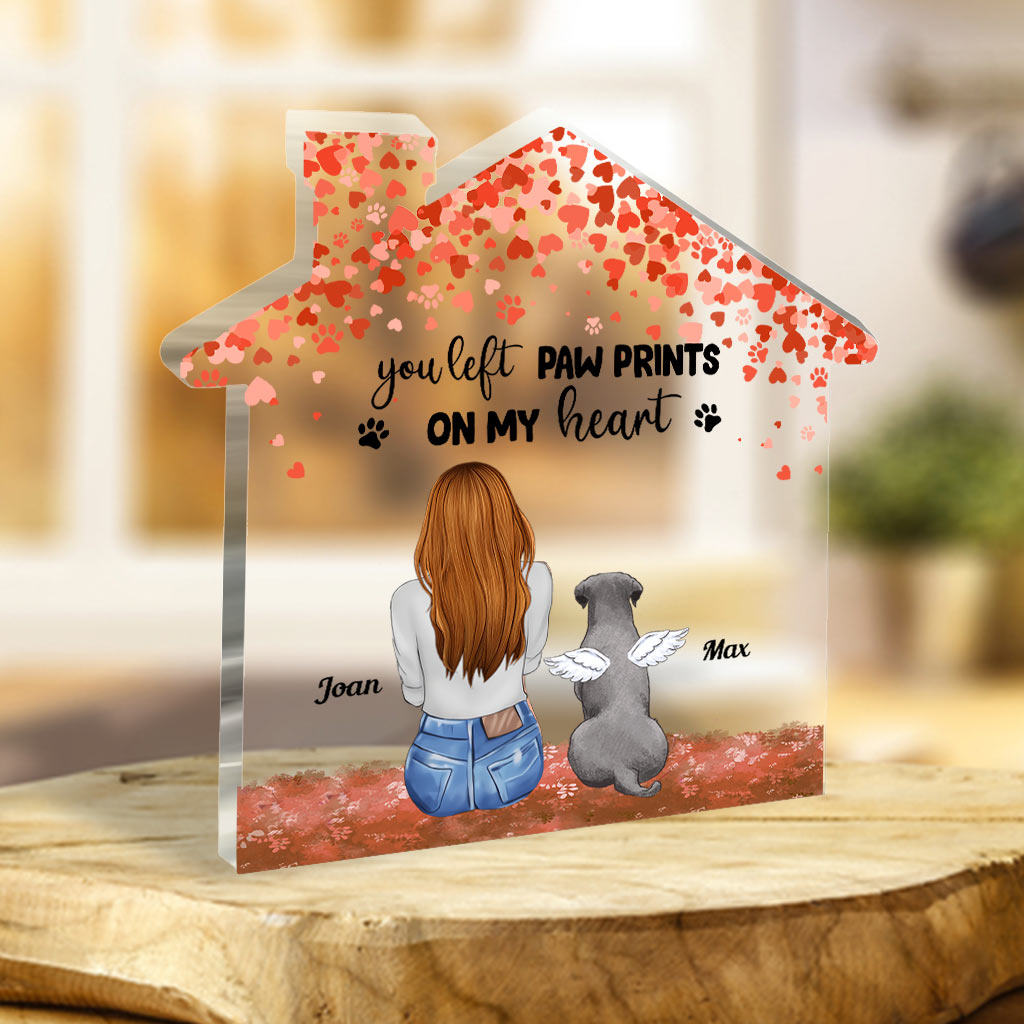 Forever In My Heart - Personalized Dog Custom Shaped Acrylic Plaque