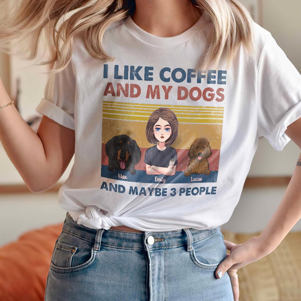 I Like Coffee And My Dog - Personalized Mother's Day Dog T-shirt and Hoodie