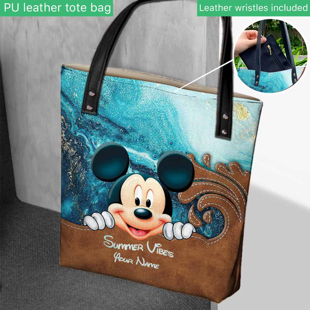 Mouse Ears Summer Vibes - Personalized Mouse Tote Bag
