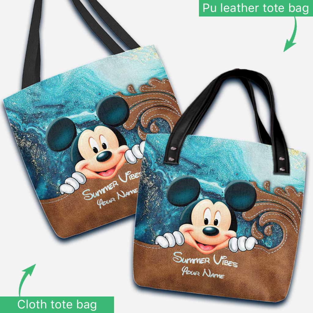 Mouse Ears Summer Vibes - Personalized Mouse Tote Bag