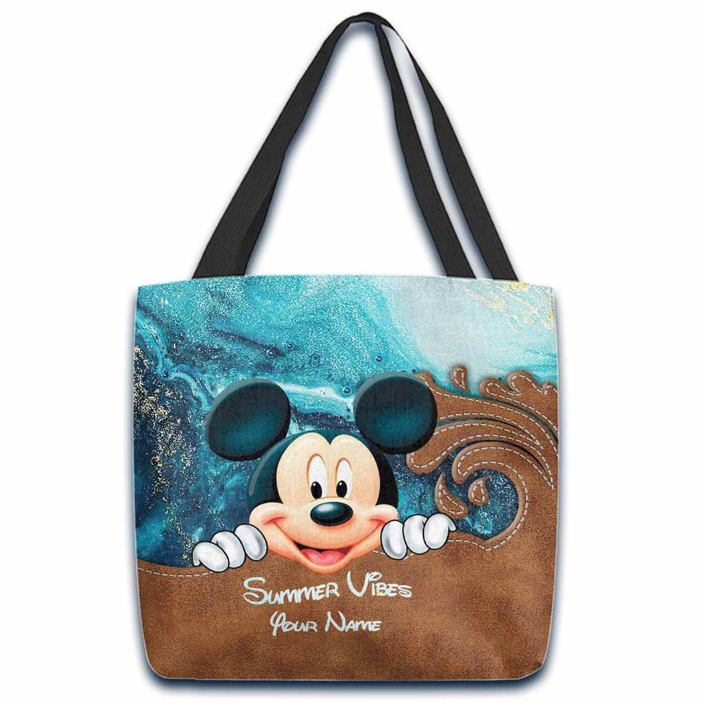 Mouse Ears Summer Vibes - Personalized Mouse Tote Bag