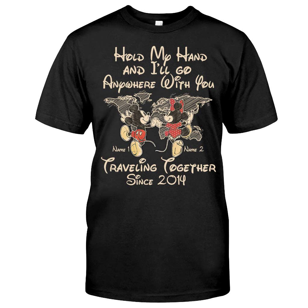 Hold My Hand - Personalized Couple Mouse T-shirt and Hoodie
