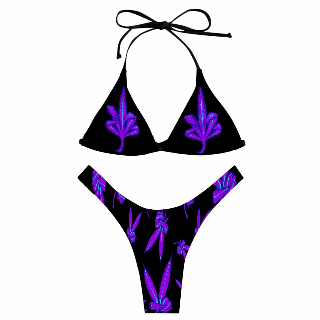 Magic Leaf - Weed Women's Triangle Bikini Swimsuit