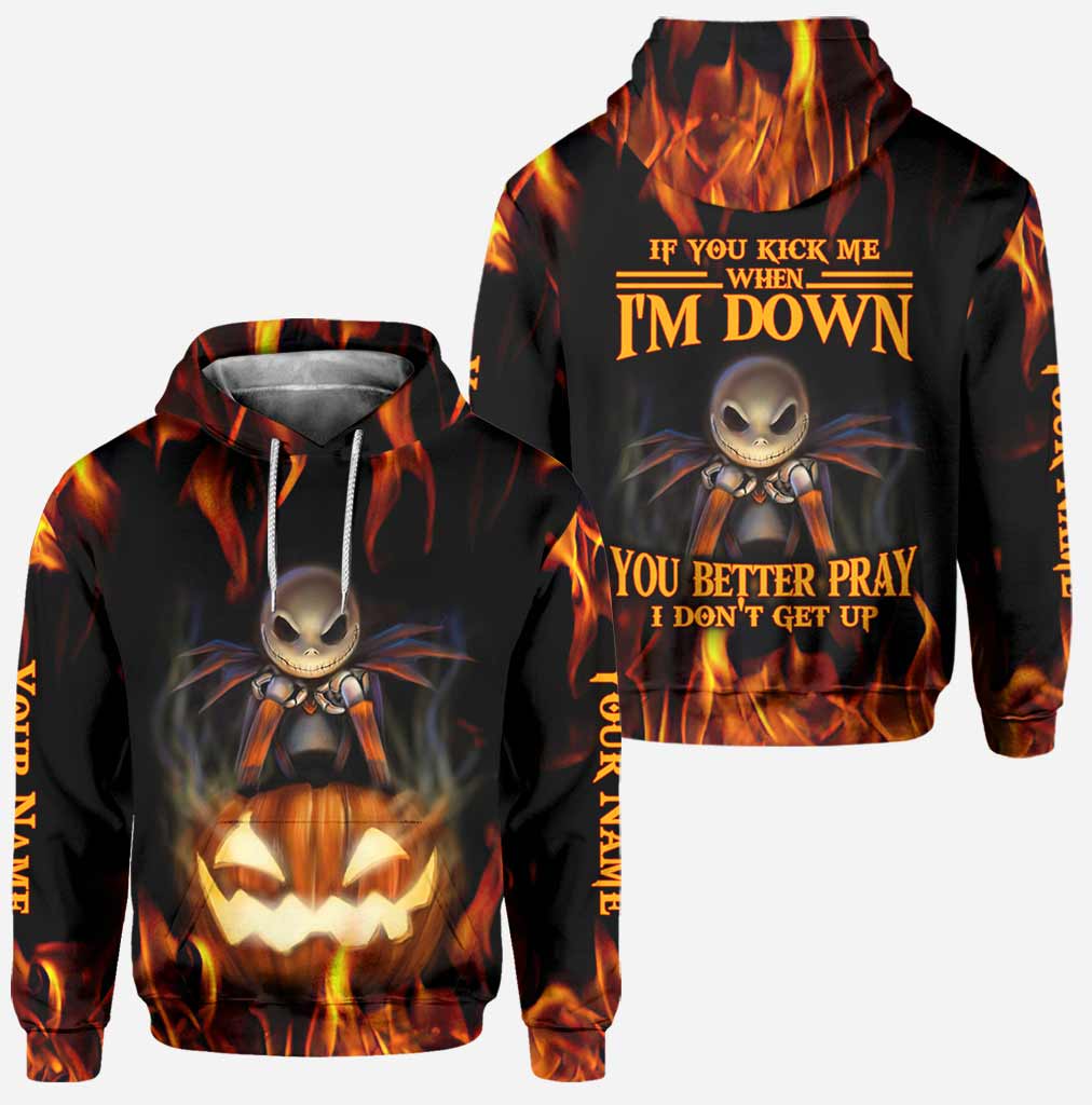 If Your Kick Me When I'm Down - Personalized Nightmare Hoodie and Leggings
