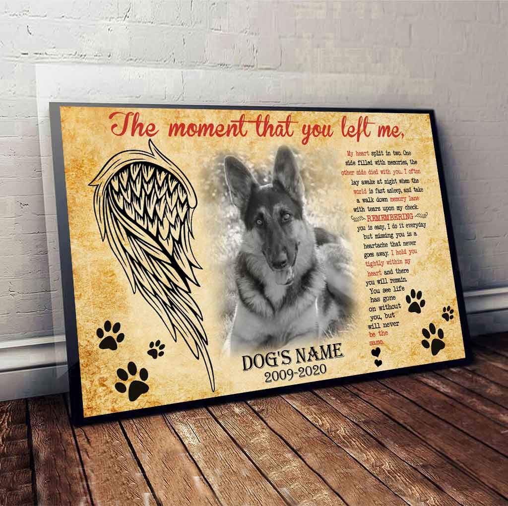 The Moment That You Left Me - Personalized Dog Poster