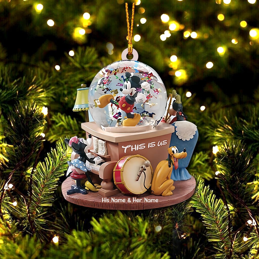 This Is Us - Personalized Christmas Mouse Ornament (Printed On Both Sides)