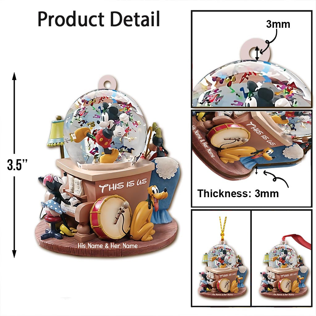 This Is Us - Personalized Christmas Mouse Ornament (Printed On Both Sides)