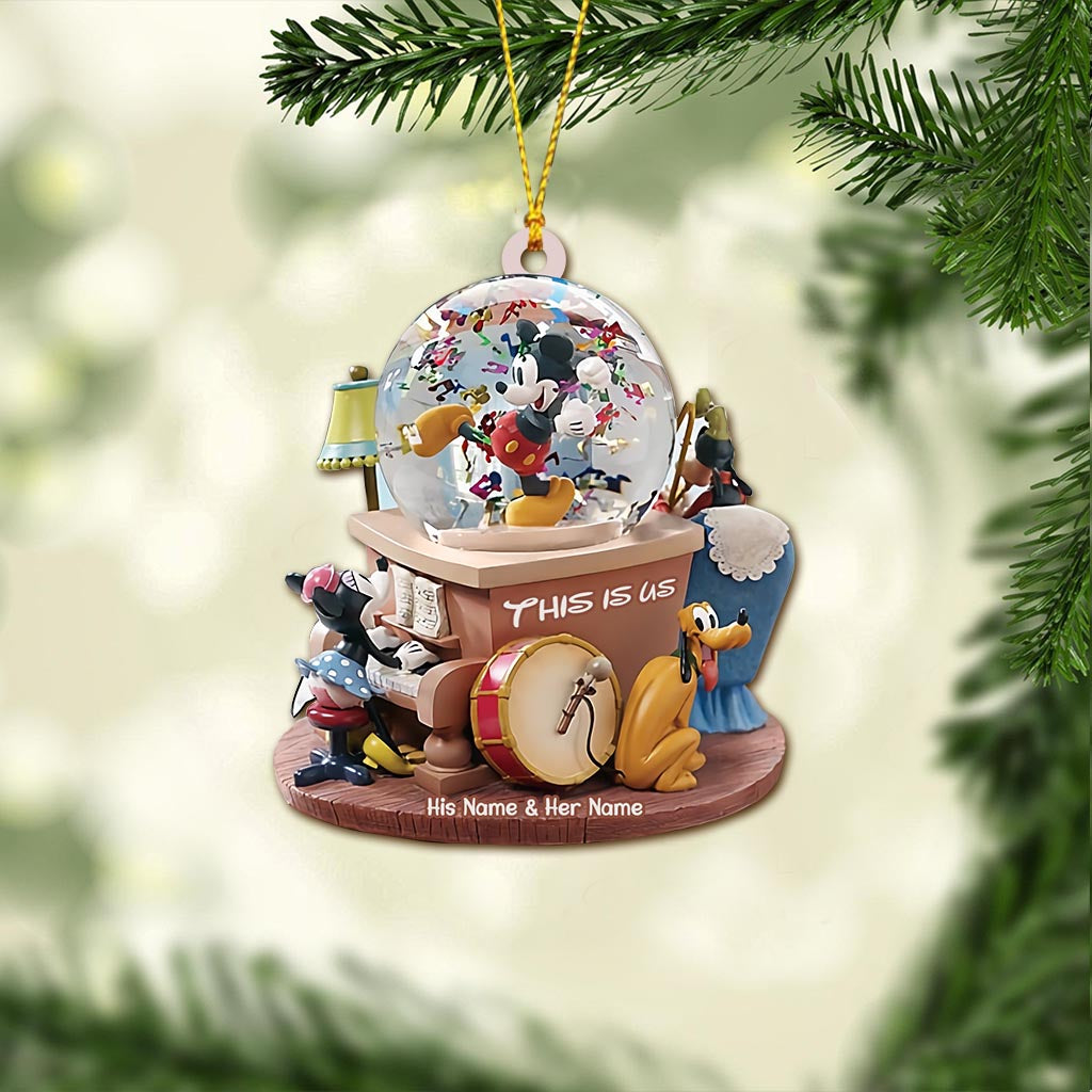 This Is Us - Personalized Christmas Mouse Ornament (Printed On Both Sides)