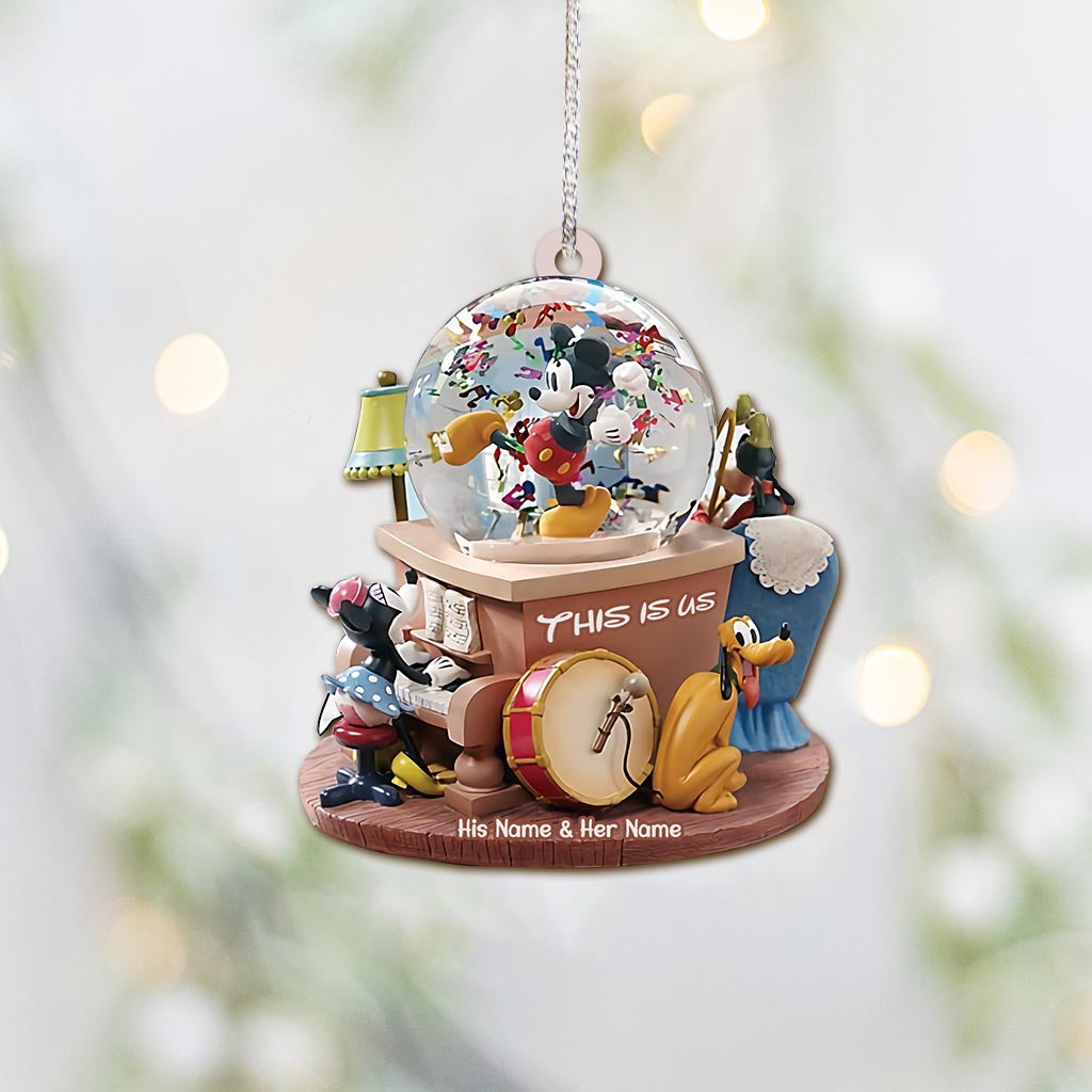 This Is Us - Personalized Christmas Mouse Ornament (Printed On Both Sides)