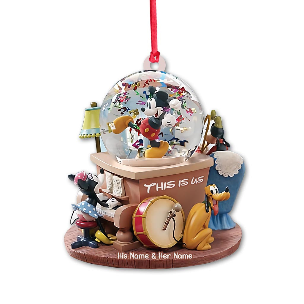 This Is Us - Personalized Christmas Mouse Ornament (Printed On Both Sides)