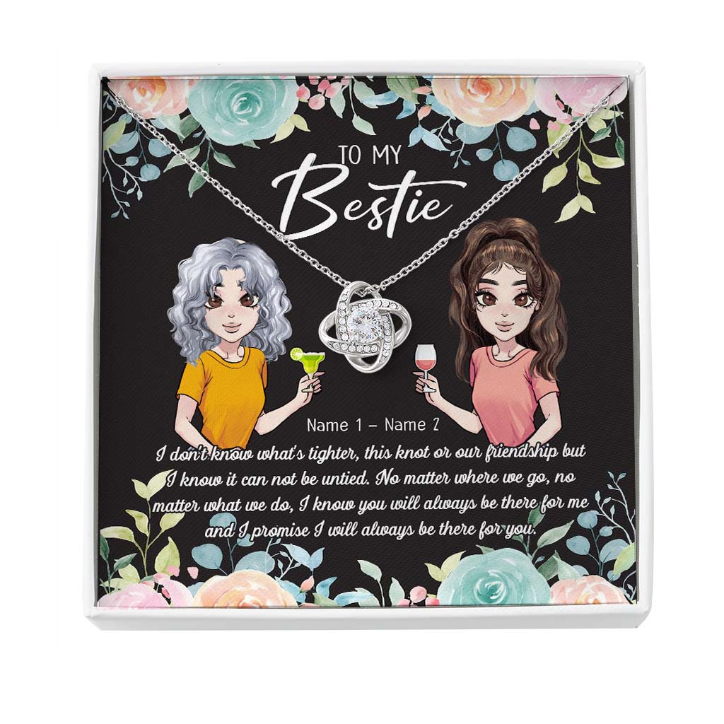 Friendship Is A Knot - Personalized Bestie Love Knot Necklace