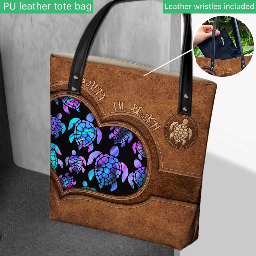 Salty Lil' Beach - Turtle Personalized Tote Bag