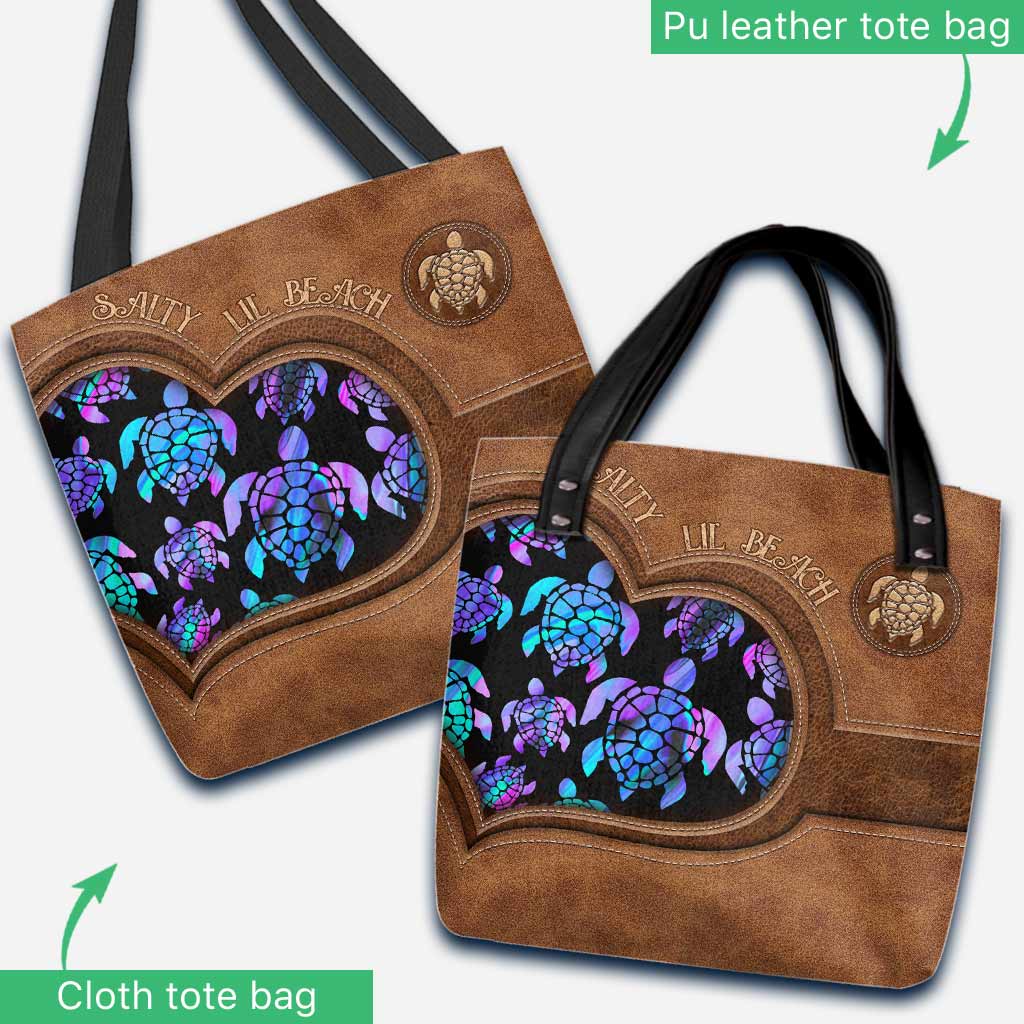 Salty Lil' Beach - Turtle Personalized Tote Bag
