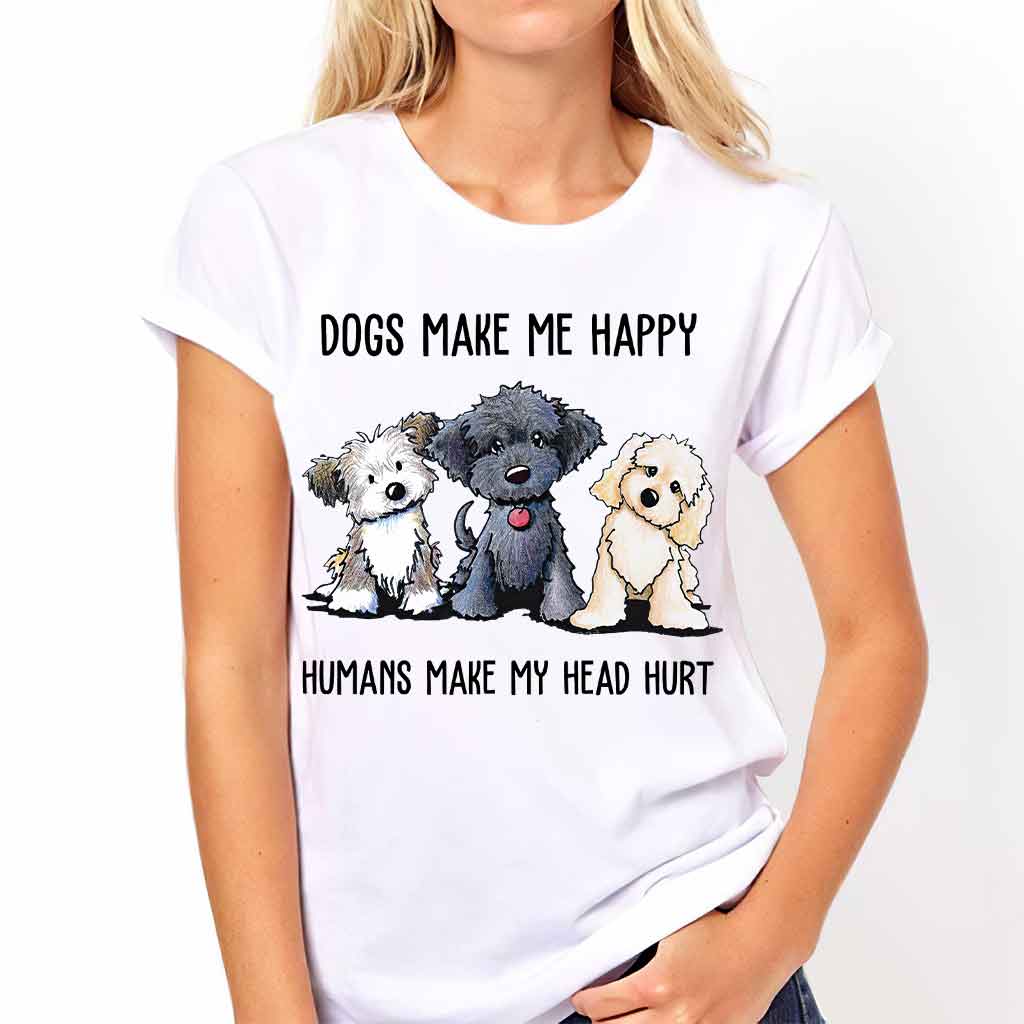 Dogs Make Me Happy T-shirt And Hoodie 062021